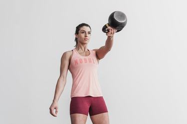 Nobull Racerback Women's Tank Tops Light Coral | Australia (MI4951)